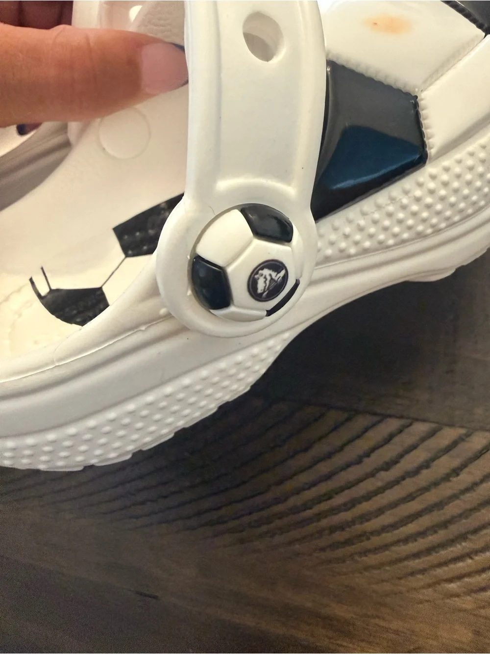 crocs classic soccer ball clogs